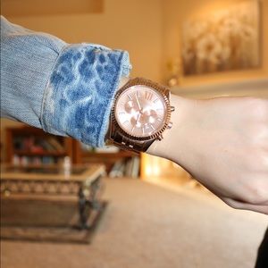 Rose gold Michael kors watch